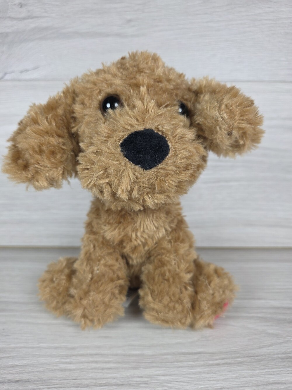 Walmart S Sit Dog Doodle Plush Curly Brown Labradoodle Dog 7" SU34